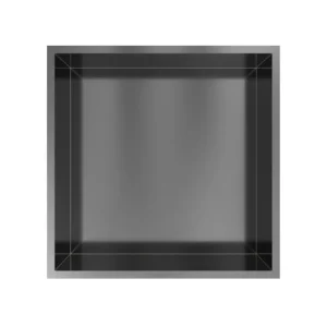 Hotbath &MORE Inbouwnis 30x30x10cm Geborsteld Gunmetal PVD Veilige Betaling