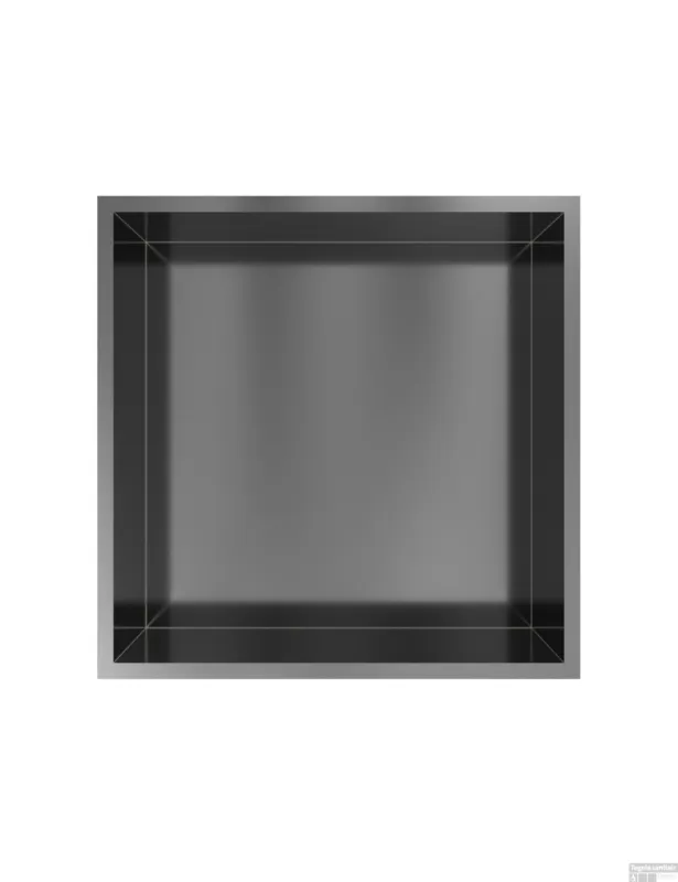 Hotbath &MORE Inbouwnis 30x30x10cm Geborsteld Gunmetal PVD Veilige Betaling