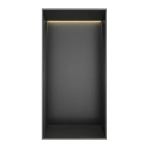 Hotbath &MORE Inbouwnis 30x15x10cm frameless + LED Geborsteld Gunmetal PVD Speciale Aanbieding