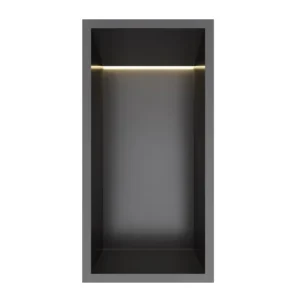 Korting Hotbath &MORE Inbouwnis 30x15x10cm met LED IP44 Geborsteld Zwart PVD