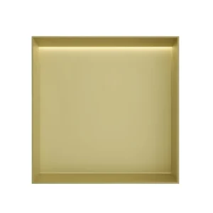 Hotbath &MORE Inbouwnis 30x30x10cm frameless + LED Geborsteld Messing PVD Veilige Betaling