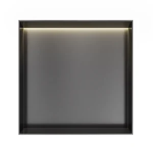 Bestel Nu Hotbath &MORE Inbouwnis 30x30x10cm frameless + LED Geborsteld Gunmetal PVD