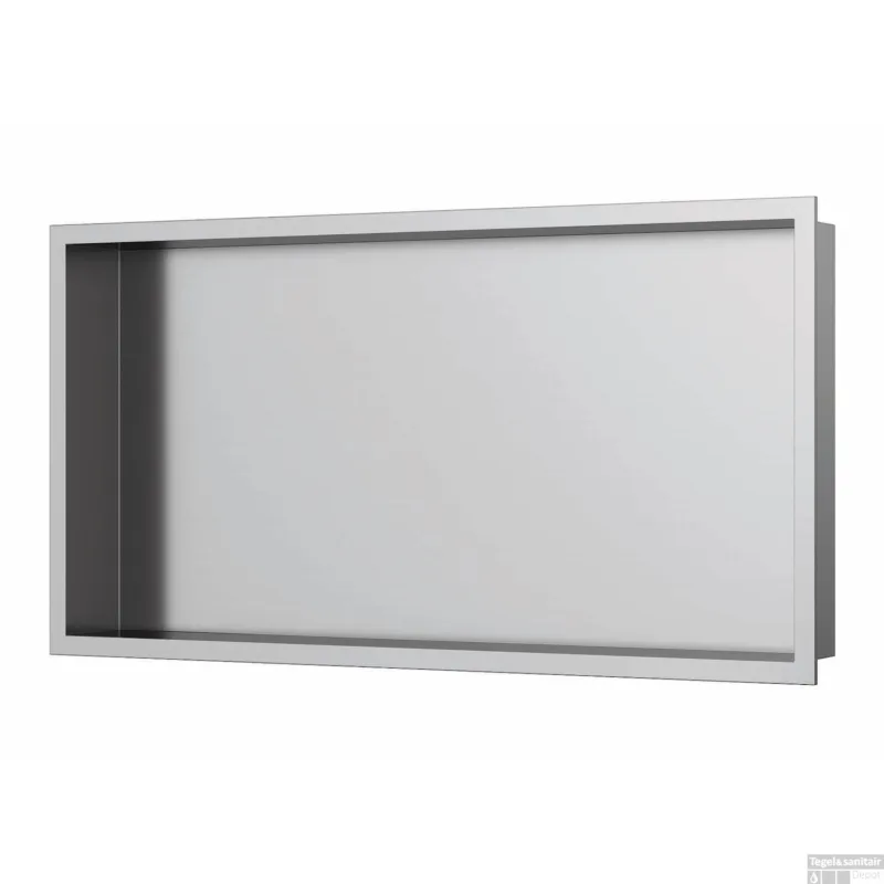 Betaalbaar Inbouwnis Luca Sanitair 60x30x6,5cm RVS Geborsteld Nikkel