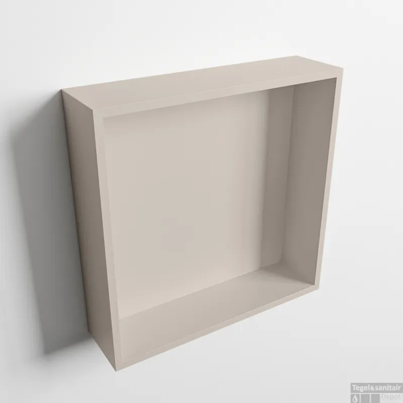 MONDIAZ EASY Nis 29,5x29,5cm in solid surface kleur Linen Linen. 1 vak geschikt voor in- of opbouw Meest Verkocht