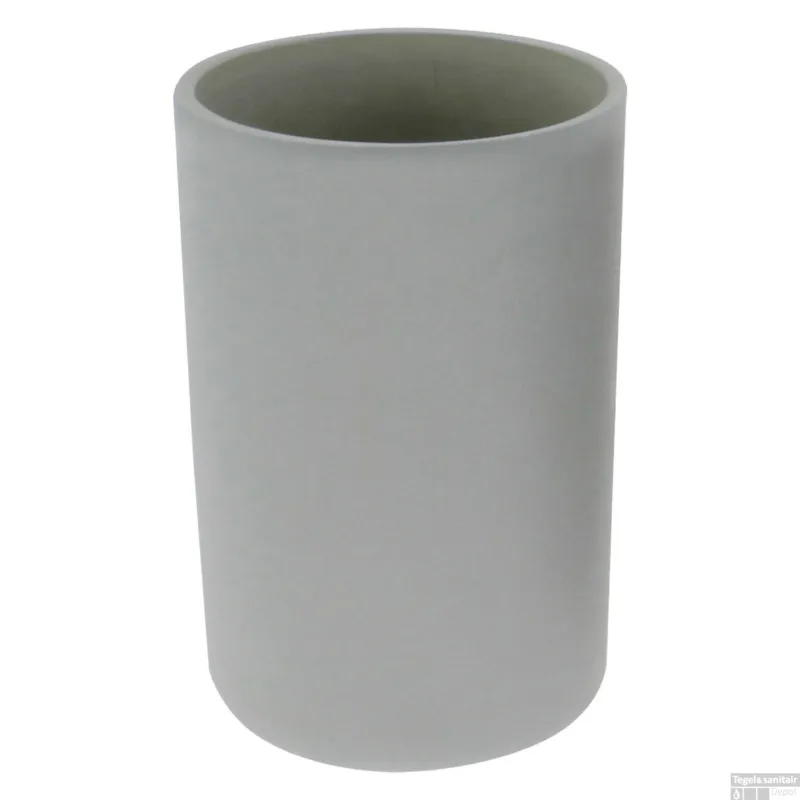 Tandenborstelbeker Differnz Jukon Rond 11x7x7cm Grijs Gecertificeerd