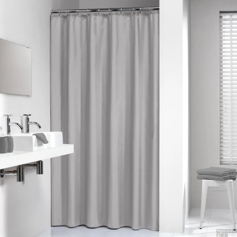 Goedkoop Douchegordijn Sealskin Granada PEVA 120x200 cm Lichtgrijs