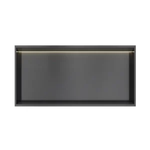 Hotbath &MORE Inbouwnis 30x60x10cm met LED IP44 Geborsteld Zwart PVD Meest Verkocht