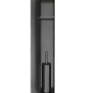 Hotbath &MORE Inbouw reserverol houder voor 6 rollen 74x20.9x14cm Geborsteld Gunmetal PVD Beperkt Aanbod