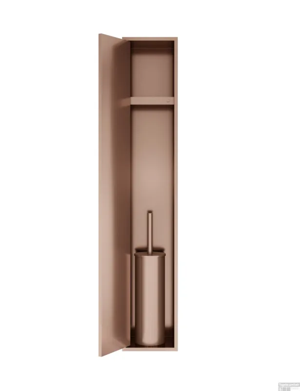 Speciale Aanbieding Hotbath &MORE Inbouw reserverol houder voor 6 rollen 74x20.9x14cm Geborsteld Koper PVD