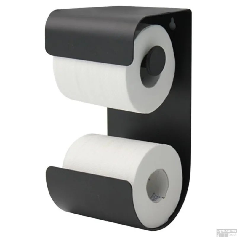 Toiletrolhouder dubbel Sealskin Brix Zwart Laatste Versie