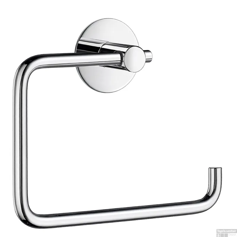 Weekendaanbieding Toiletrolhouder met Ronde bevestigingsplaat Smedbo Beslagboden Gepolijst Edelstaal 10x13,6x3