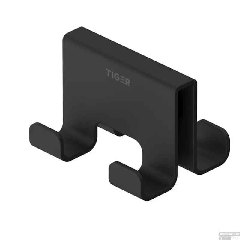Handdoekhaak Voor Douchecabine Tiger Caddy 6-8 mm Dubbel Zwart Veilige Betaling