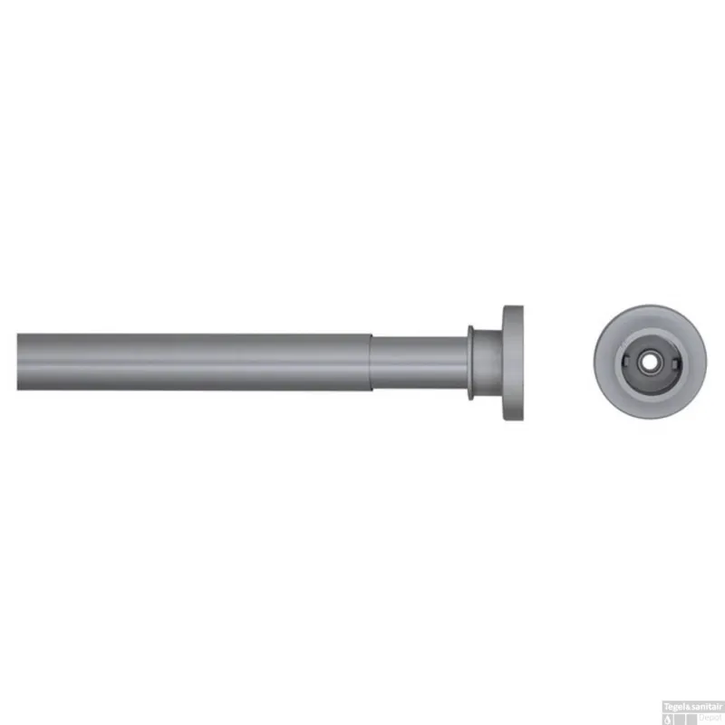 Douchegordijnstang Seallux diameter 28 mm verstelbaar van 80 cm tot 130 cm mat aluminium Beperkt Aanbod