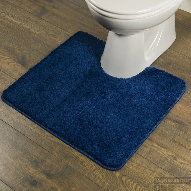 Gratis Retour Toiletmat Sealskin Angora 100% Polyester 60x55x2 cm Blauw