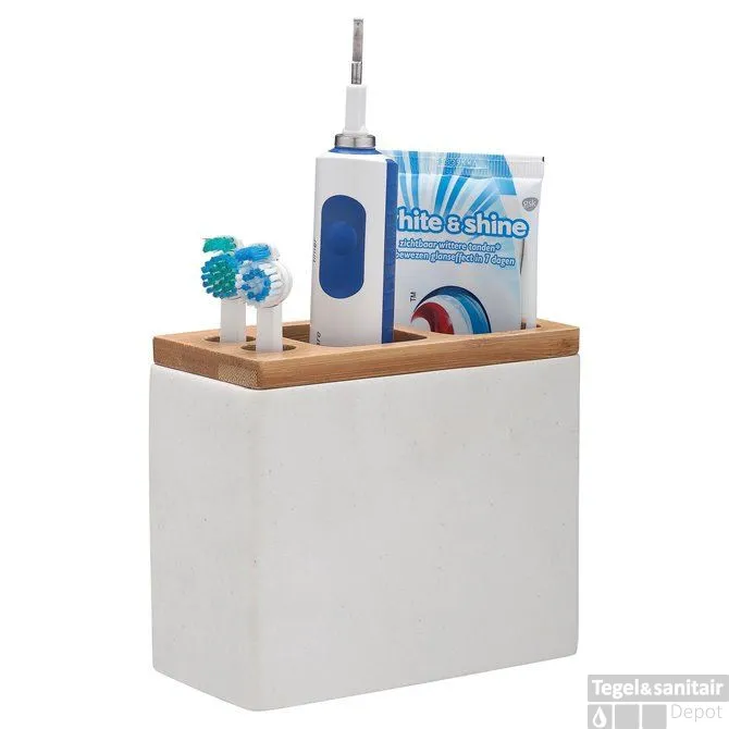 Nu Kopen Tandenborstelhouder Voor Electrische Tandenborstel Sealskin Grace 12 x 6 x 10 cm Polyresin Wit