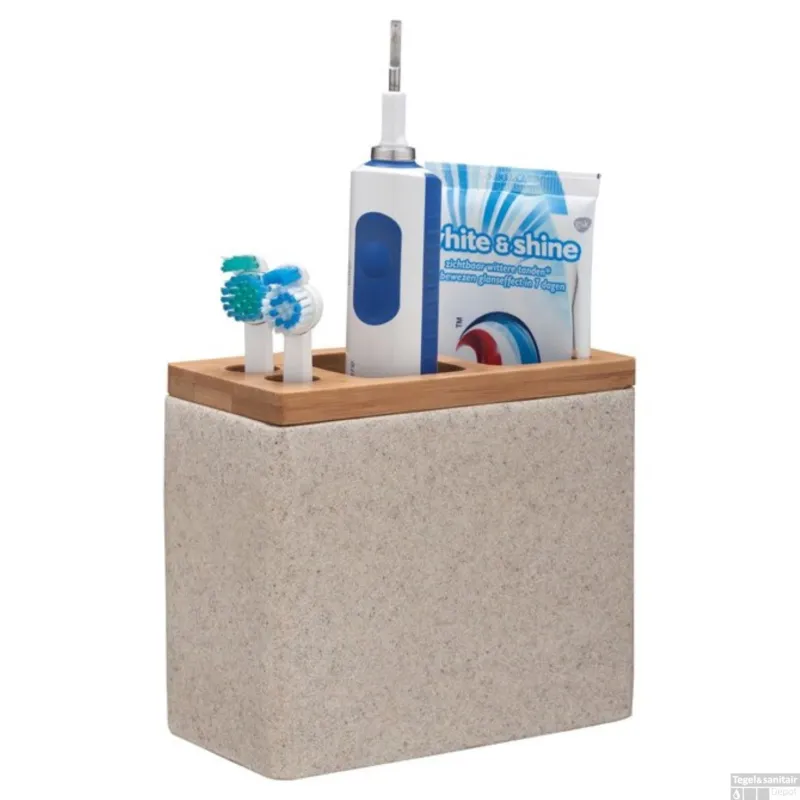 Tandenborstelhouder Voor Electrische Tandenborstel Sealskin Grace 12 x 6 x 10 cm Polyresin Zand Seizoensaanbieding