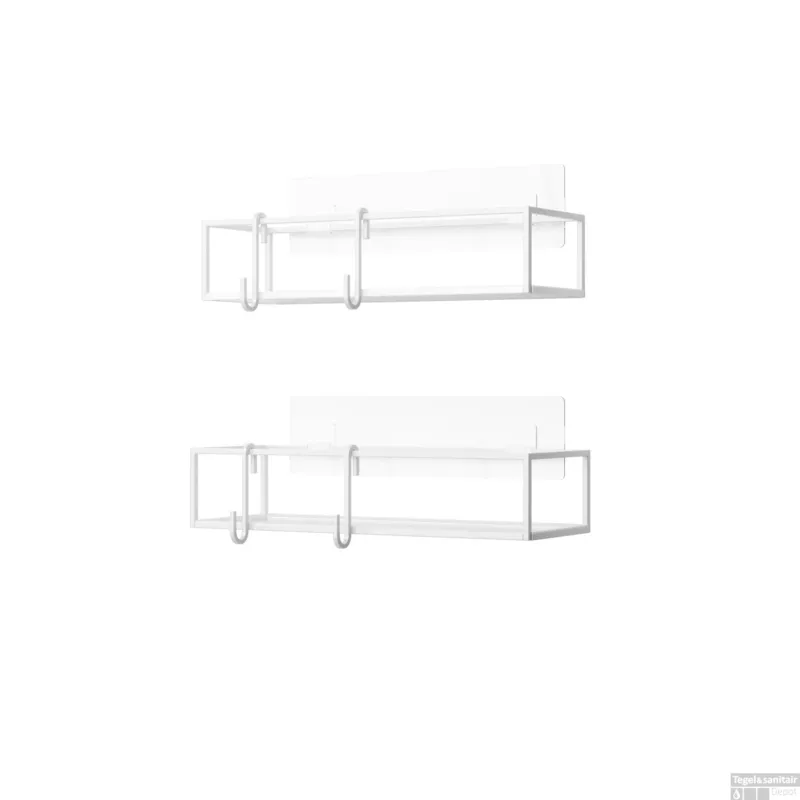 Laatste Versie Doucherek Umbra Cubiko Set van 2 Stuks 32 x 6 x 12 cm Wit