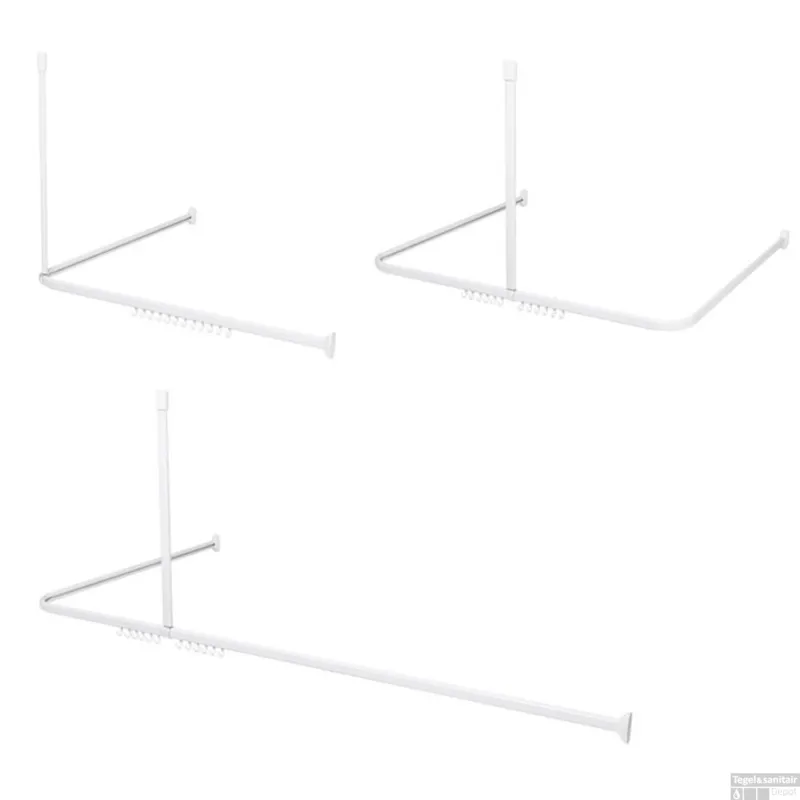Douchegordijnstangset Sealskin Easy Roll 90x90x90 cm Wit Voordeelprijs