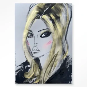 Tijdelijk Beschikbaar Kate Moss - Moderne Wanddecoratie | Artprint, Glass Art & Wandkleed