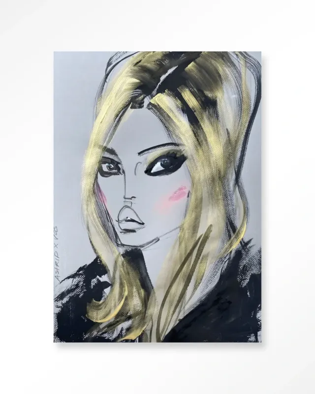 Tijdelijk Beschikbaar Kate Moss - Moderne Wanddecoratie | Artprint, Glass Art & Wandkleed