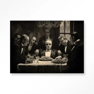 Dagaanbieding Dinner With Gangsters - Moderne Wanddecoratie | Artprint, Glass Art & Wandkleed