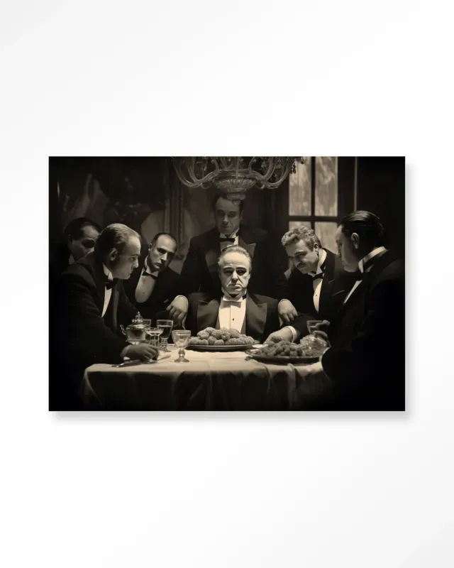 Dagaanbieding Dinner With Gangsters - Moderne Wanddecoratie | Artprint, Glass Art & Wandkleed