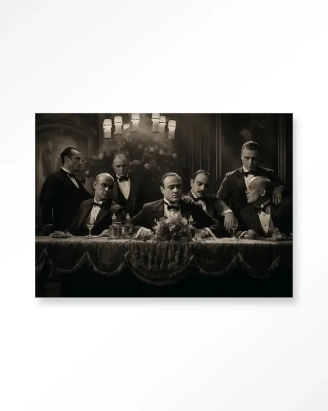 Hoge Kwaliteit Godfathers Table - Moderne Wanddecoratie | Artprint, Glass Art & Wandkleed