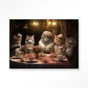 Laatste Kans High Cat Tea - Moderne Wanddecoratie | Artprint, Glass Art & Wandkleed
