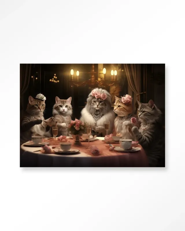 Laatste Kans High Cat Tea - Moderne Wanddecoratie | Artprint, Glass Art & Wandkleed