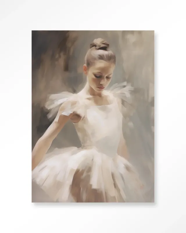 Posing Ballerina - Moderne Wanddecoratie | Artprint, Glass Art & Wandkleed Lage Kosten