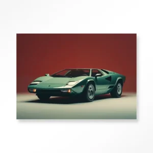 Gratis Retour Vintage Lamborghini - Moderne Wanddecoratie | Artprint, Glass Art & Wandkleed