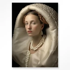 Queen of Pearls - Moderne Wanddecoratie | Artprint, Glass Art & Wandkleed Flitsaanbieding