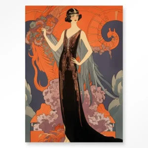 Flitsaanbieding Gatsby Lady - Moderne Wanddecoratie | Artprint, Glass Art & Wandkleed