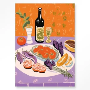 Finale Uitverkoop Mediterranean Table - Moderne Wanddecoratie | Artprint, Glass Art & Wandkleed