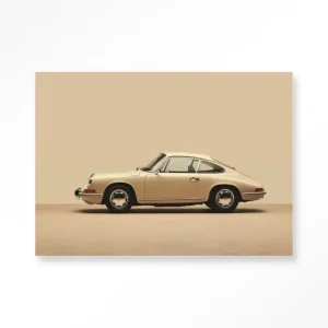 Vintage Porsche Beige - Moderne Wanddecoratie | Artprint, Glass Art & Wandkleed Rechtstreeks Van De Fabrikant