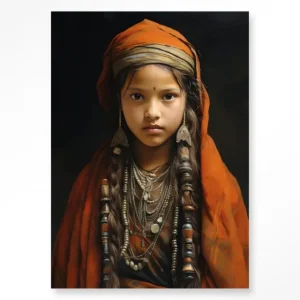Traditional Girl - Moderne Wanddecoratie | Artprint, Glass Art & Wandkleed Direct Verzonden
