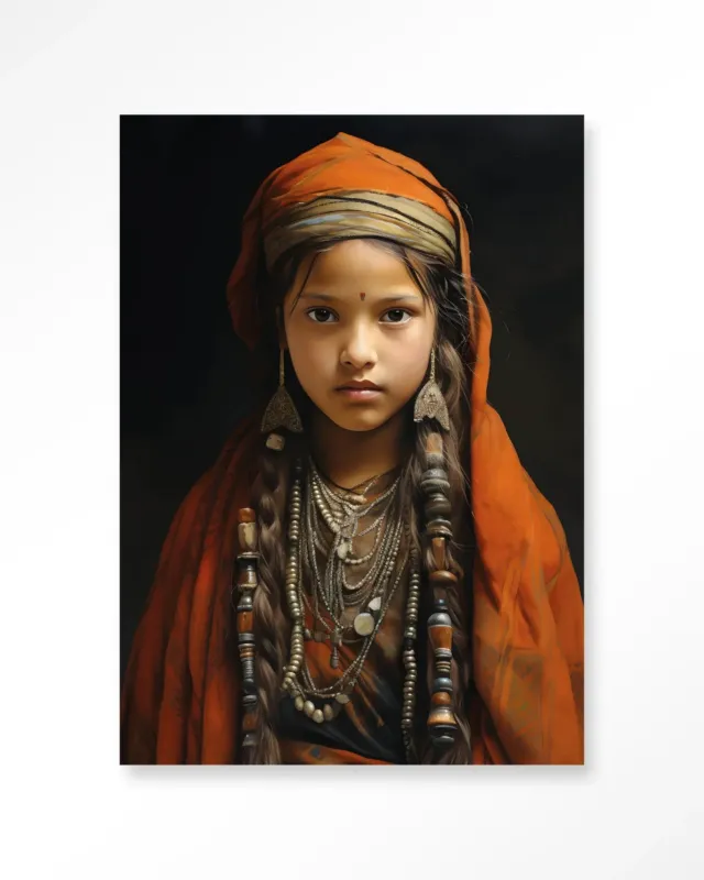 Traditional Girl - Moderne Wanddecoratie | Artprint, Glass Art & Wandkleed Direct Verzonden