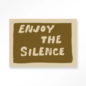 Seizoensaanbieding Enjoy The Silence Green - Moderne Wanddecoratie | Artprint, Glass Art & Wandkleed