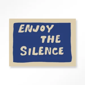Koopje Enjoy The Silence Blue - Moderne Wanddecoratie | Artprint, Glass Art & Wandkleed