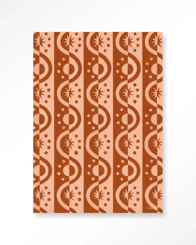 Populair Moon BlockPrint - Moderne Wanddecoratie | Artprint, Glass Art & Wandkleed