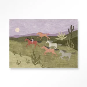 Koopje Running Horses - Moderne Wanddecoratie | Artprint, Glass Art & Wandkleed