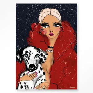Rechtstreeks Van De Fabrikant Dotted Doggy - Moderne Wanddecoratie | Artprint, Glass Art & Wandkleed