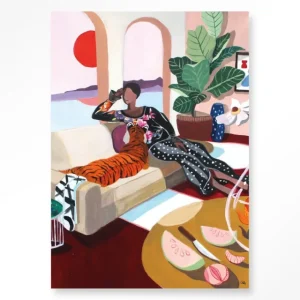 Alleen Vandaag Tiger Queen - Moderne Wanddecoratie | Artprint, Glass Art & Wandkleed