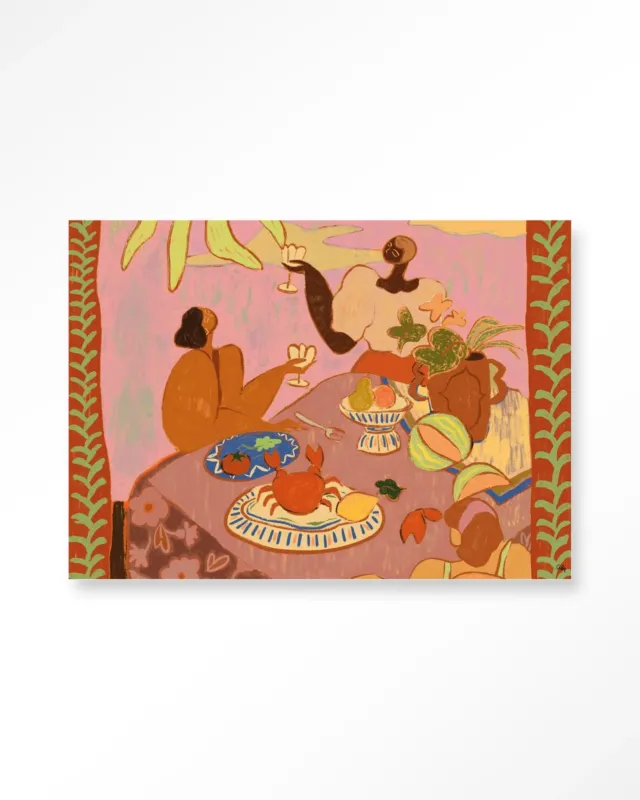 Lunch with the ladies - Moderne Wanddecoratie | Artprint, Glass Art & Wandkleed Fabrieksprijs