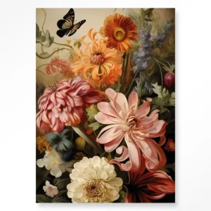 Vintage Flowers - Moderne Wanddecoratie | Artprint, Glass Art & Wandkleed Hoge Kwaliteit