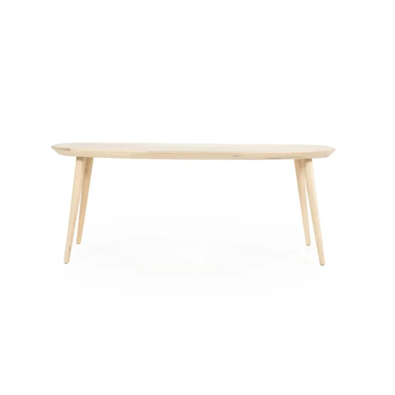 Eettafel Elijah – eikenhout & eikenfineer naturel 220x100cm Direct Verzonden