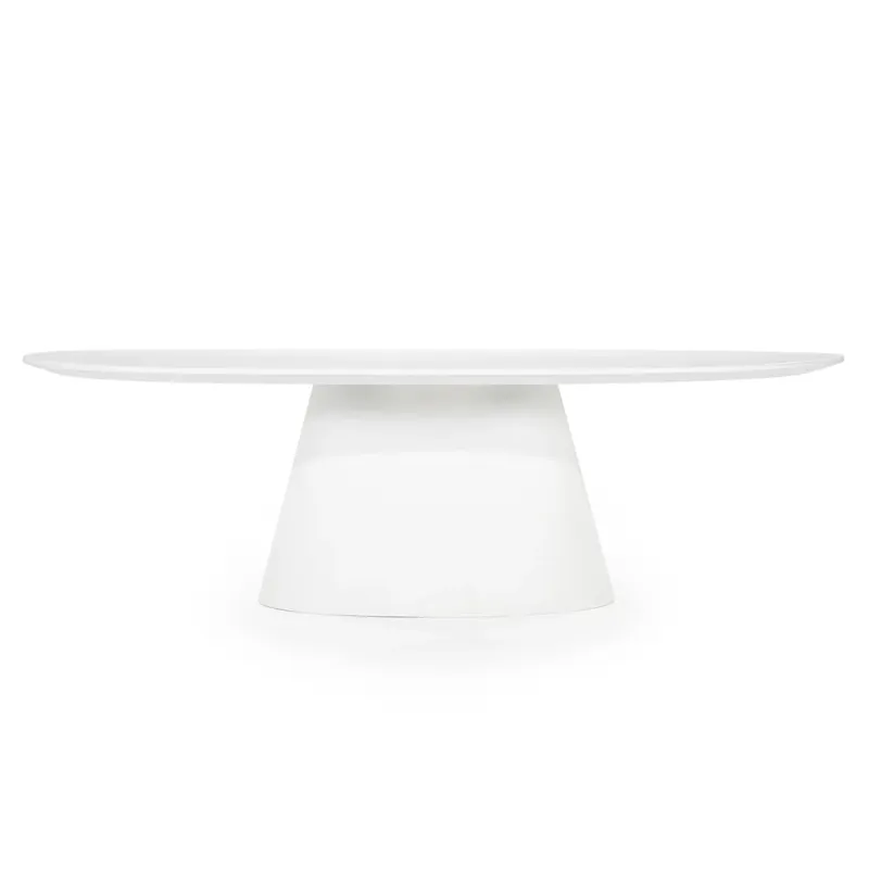 Ovaal Eettafel Elin – magnesium oxide & glasvezel wit 250cm Direct Verzonden