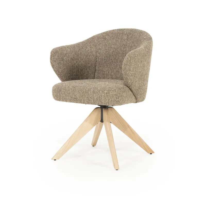 Speciale Aanbieding Stoel Connor – eiken & stof naturel bruin donna