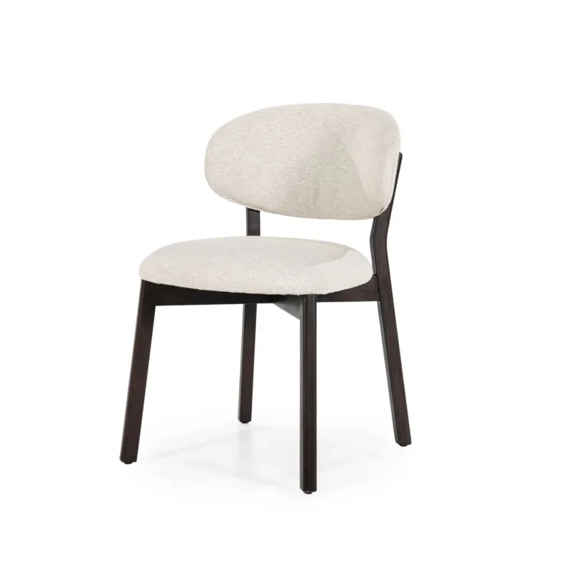 Betrouwbaar Stoel Mikky – stof & eikenhout bruin beige moon