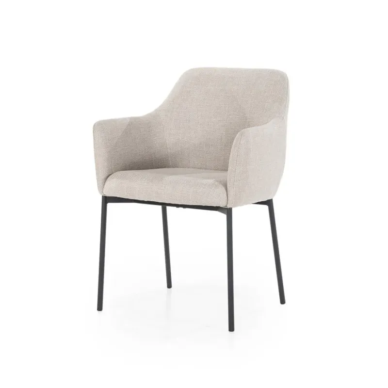 Alleen Vandaag Stoel Paul – polyester & metaal taupe linea